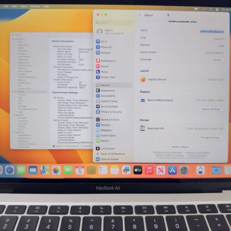 MacBook Air 2020 Silver M1 8/256